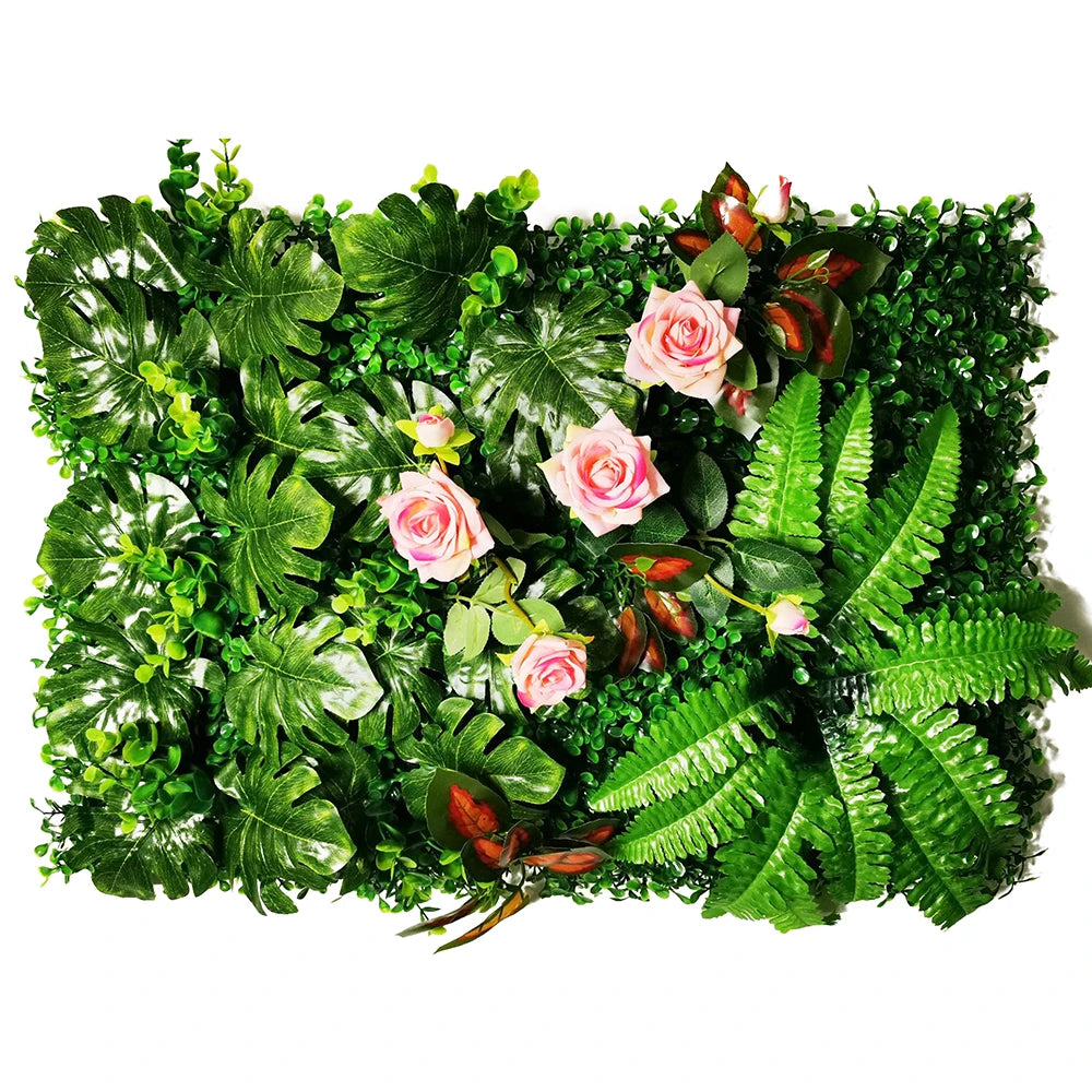 Mur végétal feuillage et fleurs | touche tropicale douce