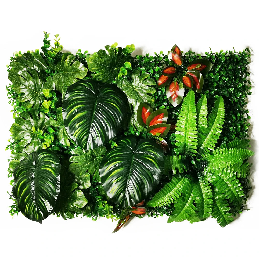 Mur végétal feuillage mixte | ambiance tropicale