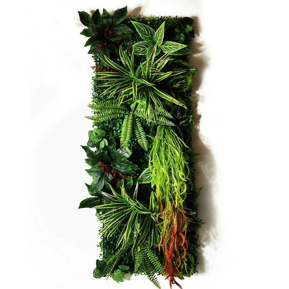 Mur végétal feuillage tropical long | verticalité et élégance