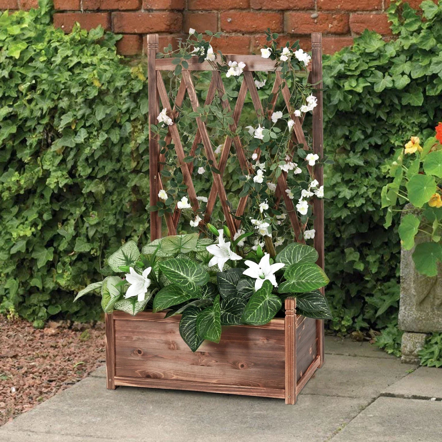 Jardinière avec treillis en bois | Sylvra