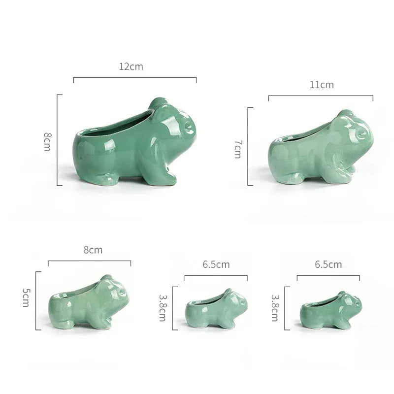 pot dinosaure vert | Lorynel