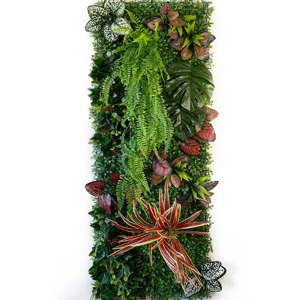 Mur végétal feuillage tropical | volume et réalisme naturel