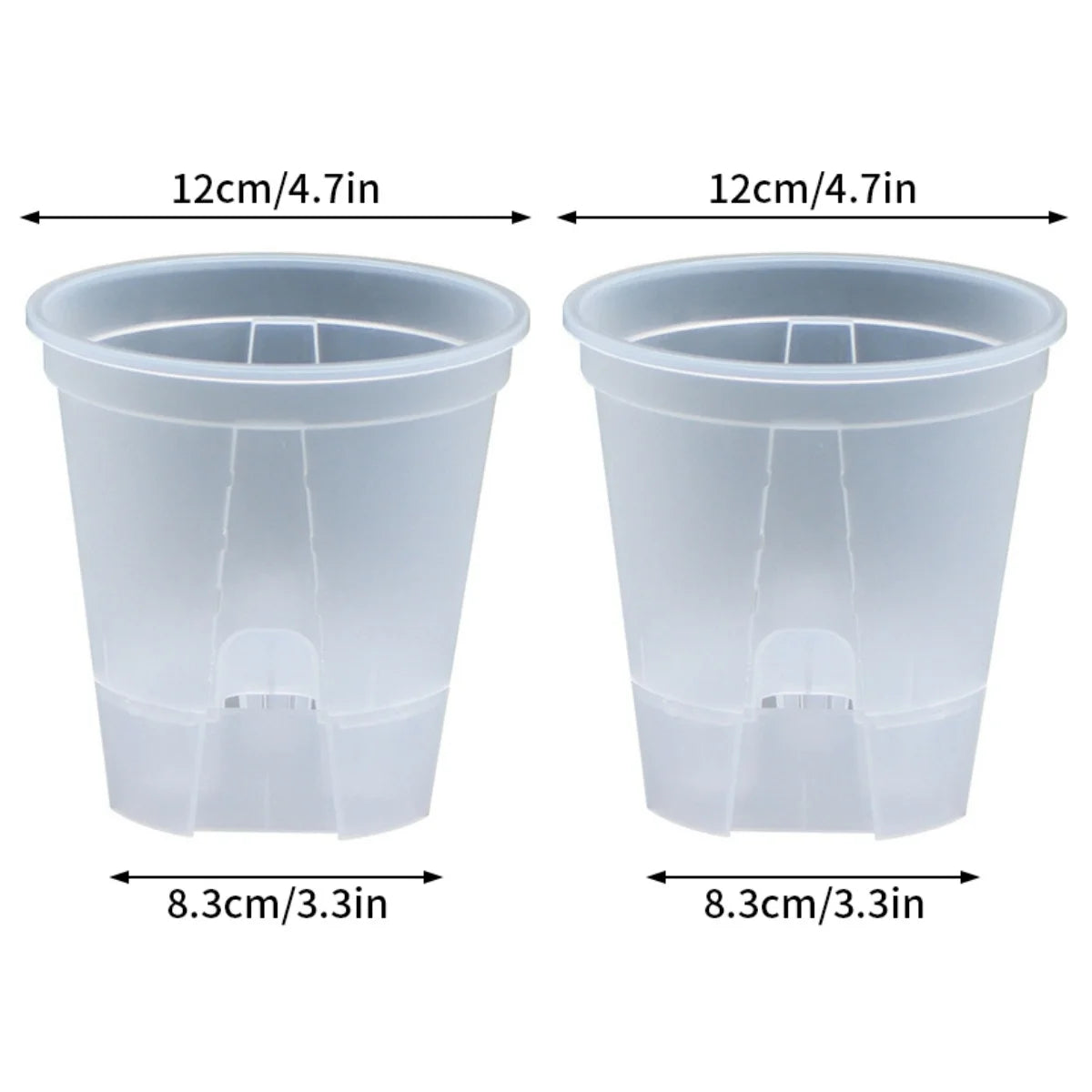 Jardinières blanches en plastique | Valyn