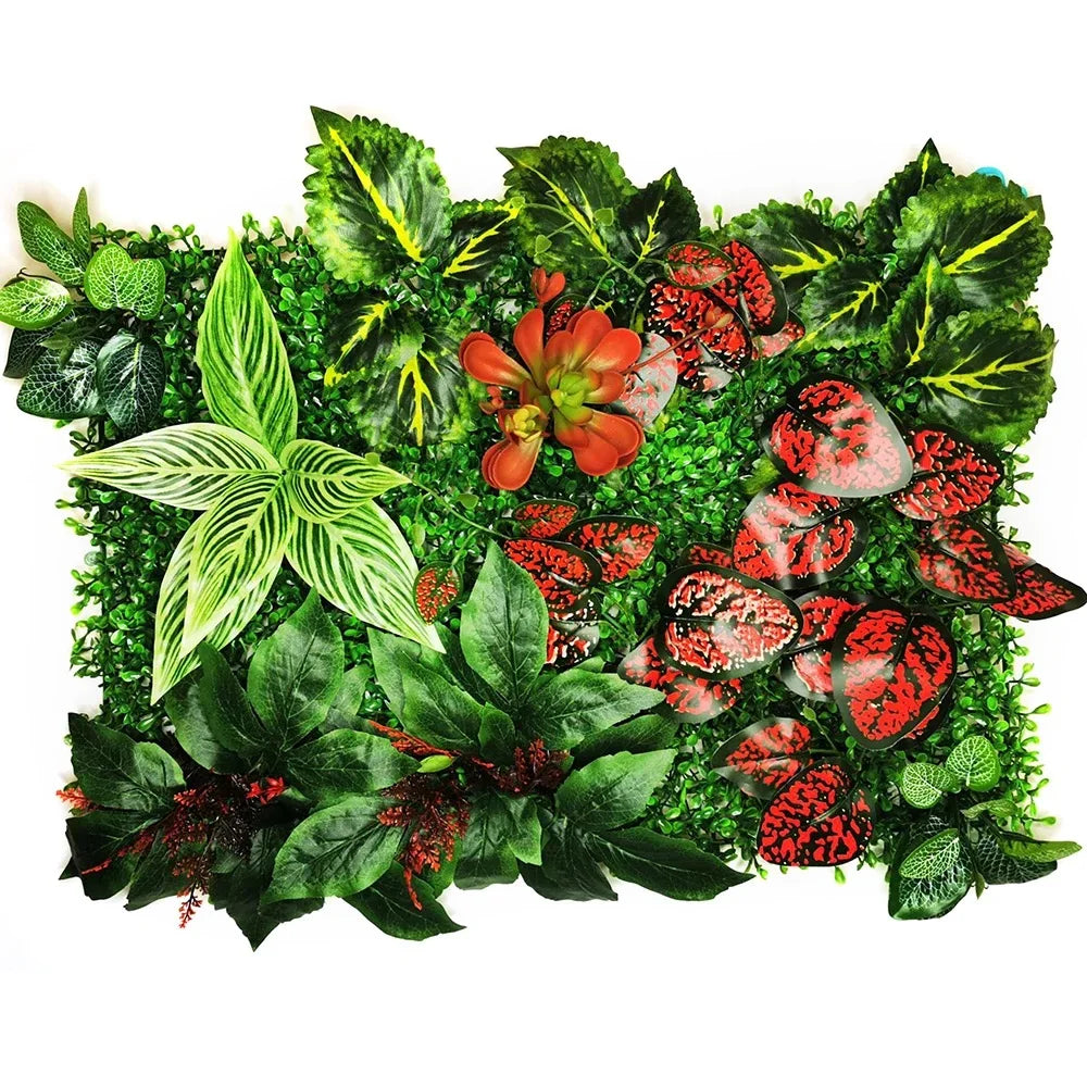 Mur végétal feuillage dense et coloré | ambiance naturelle riche