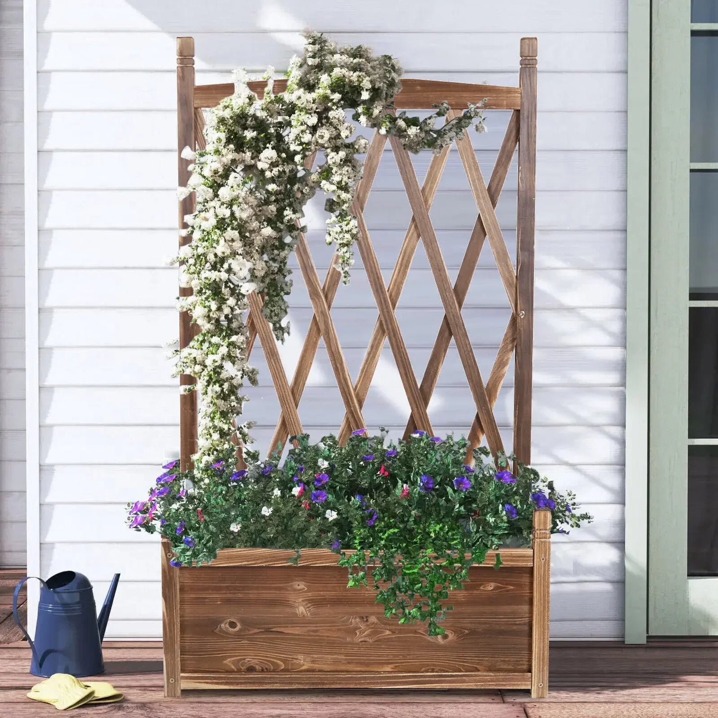 jardiniere avec treillis | look épuré et tendance