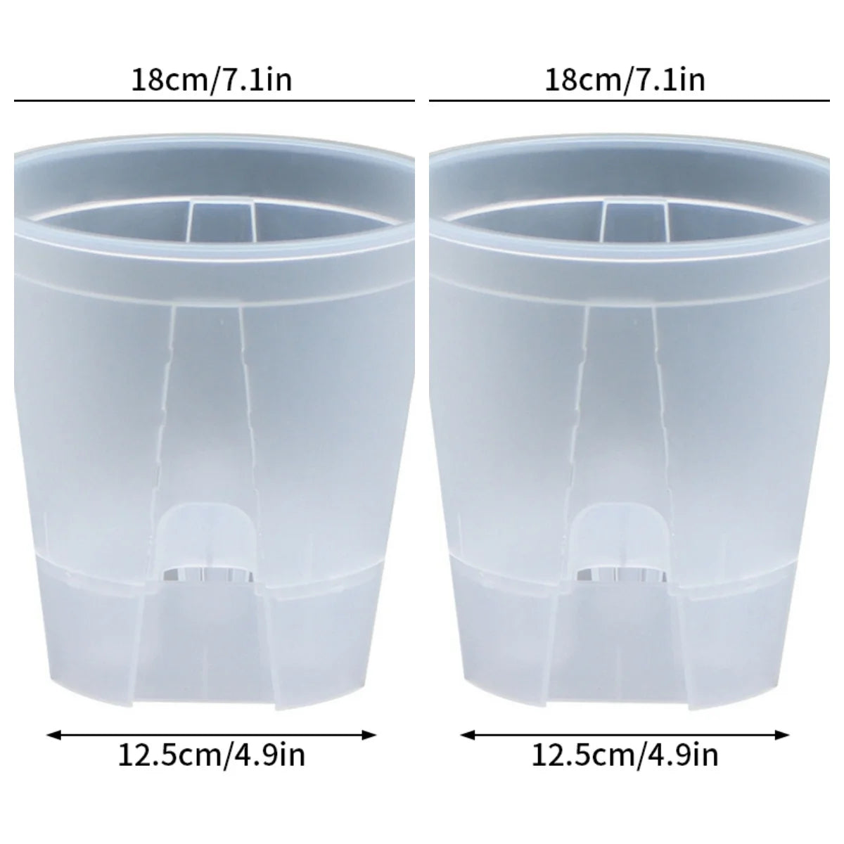 Jardinières blanches en plastique | Valyn