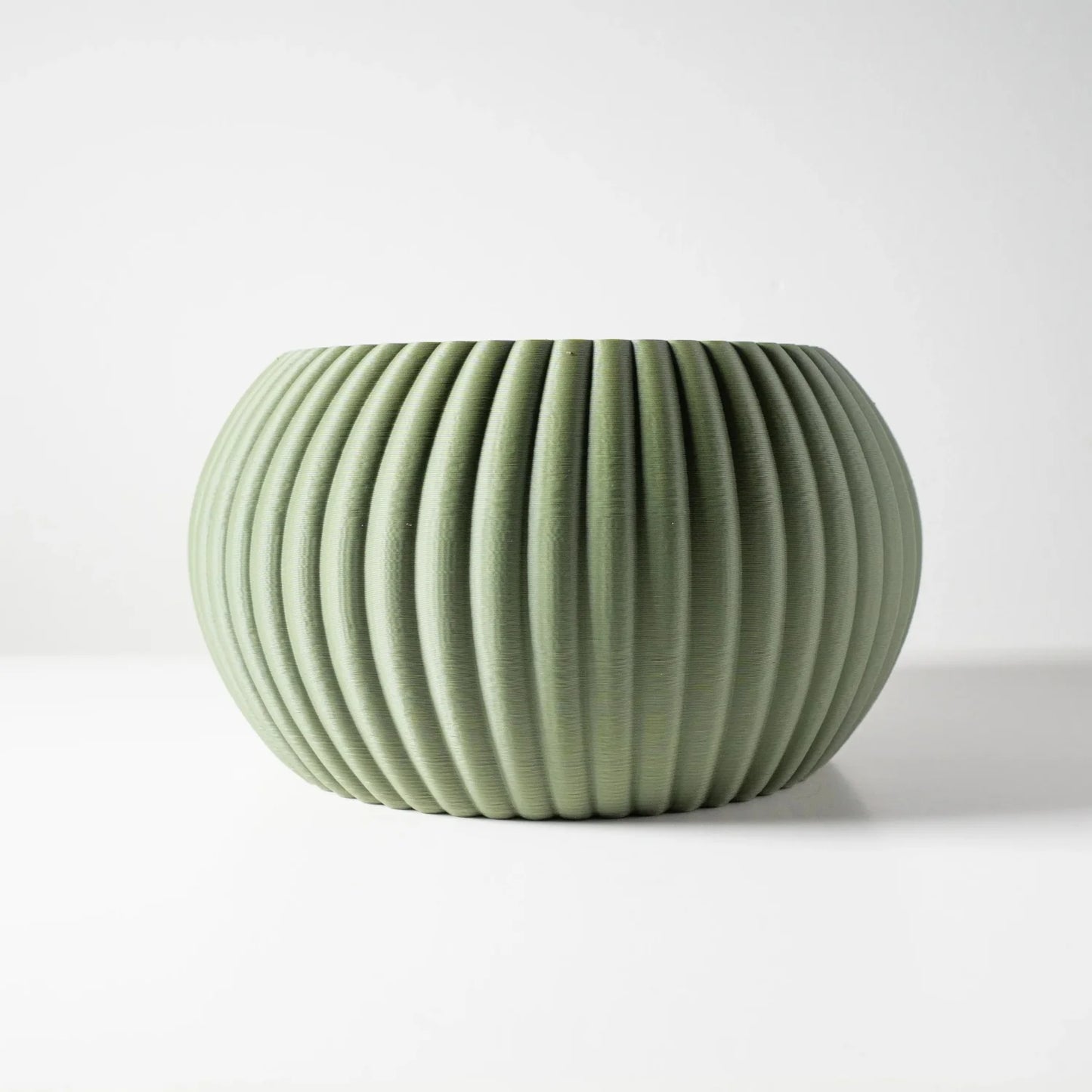 Vase vert rainuré | Ardezia