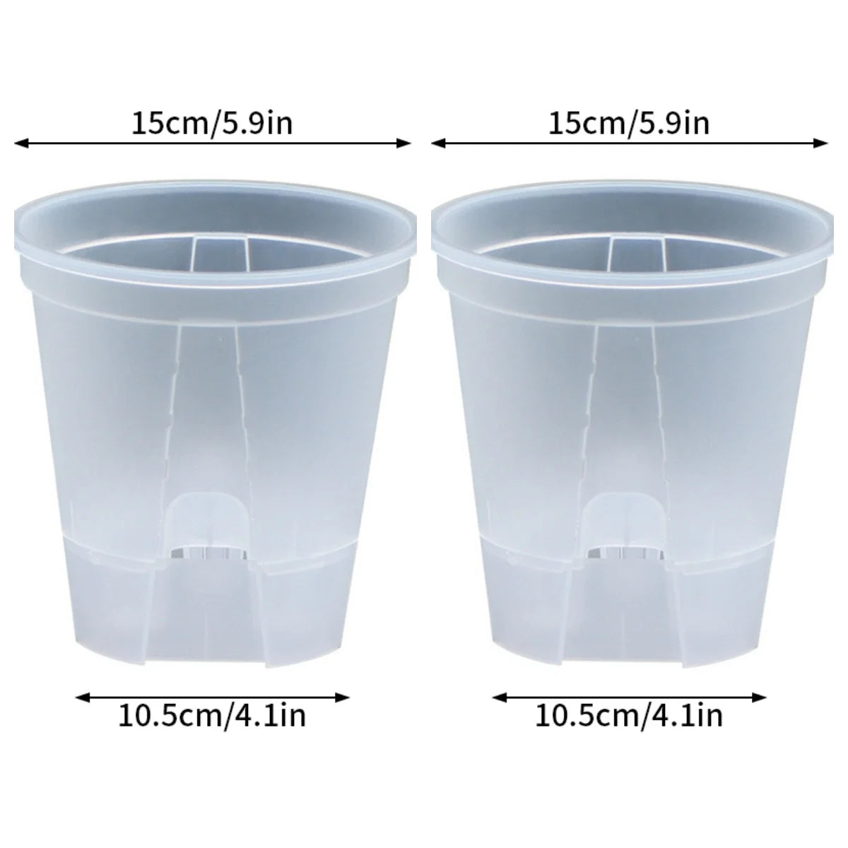 Jardinières blanches en plastique | Valyn