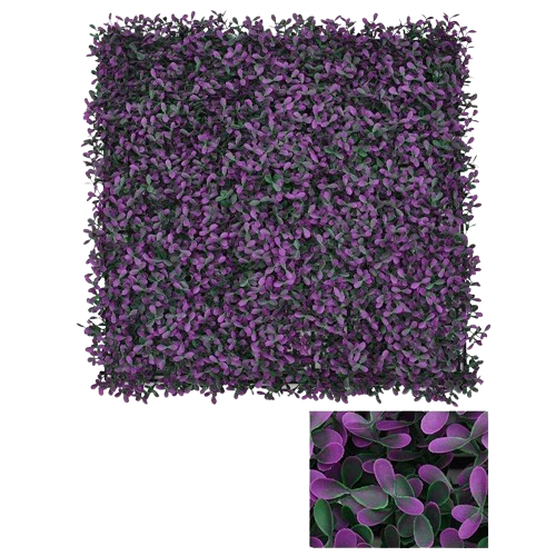 Mur végétal violet profond | originalité et élégance moderne