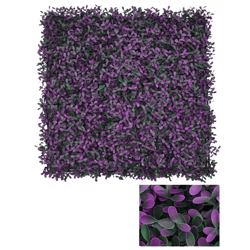 Mur végétal violet profond | originalité et élégance moderne