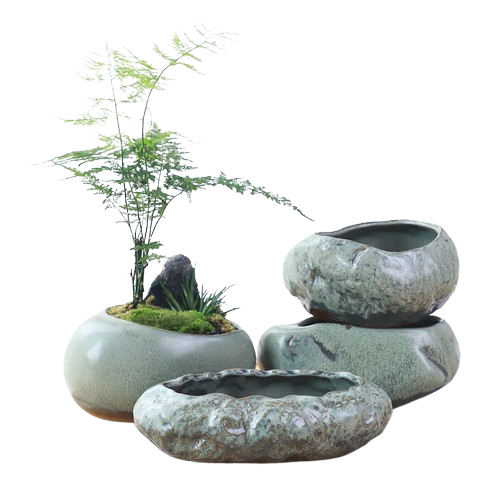 lot de pots empilables beige | Norvial