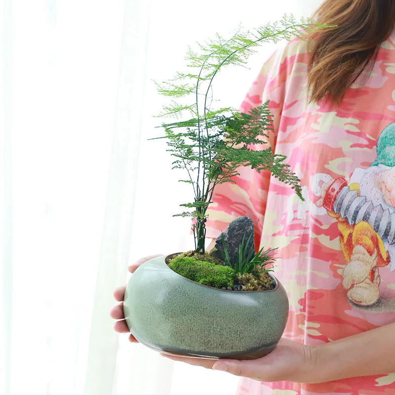 Lot de pots empilables beige | Norvial