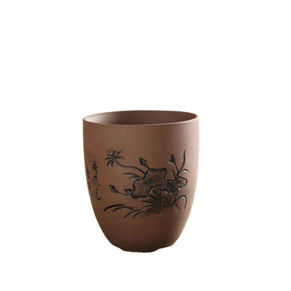 lot de pots en bois et céramique naturel | Melvynor