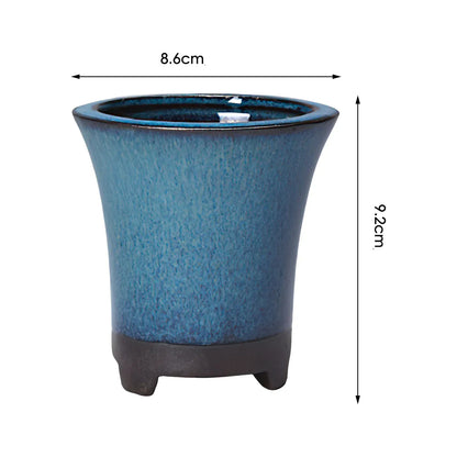 jardinière céramique bleue design | Valior