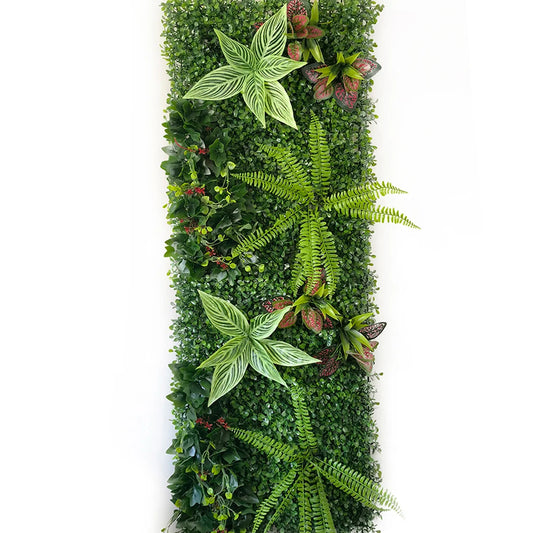 Mur végétal feuillage panaché clair | style naturel moderne