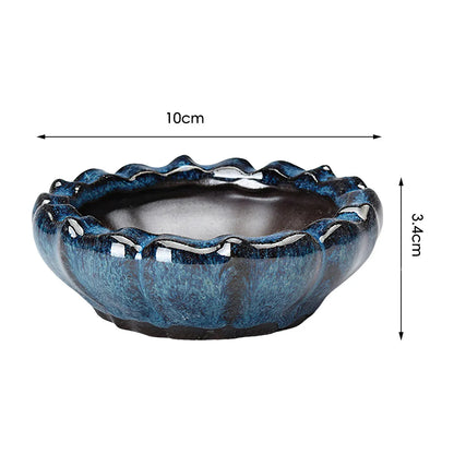 jardinière céramique bleue design | Valior