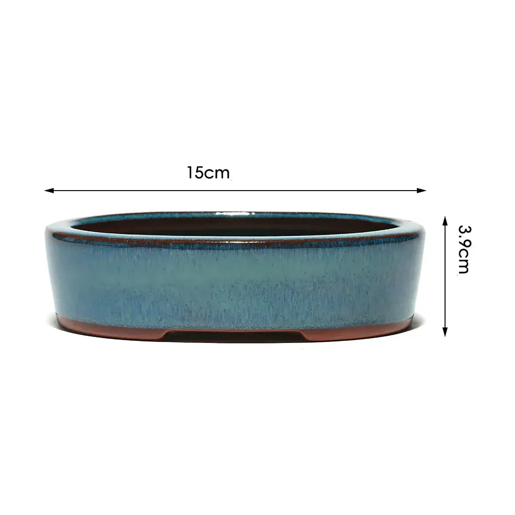 jardinière céramique bleue design | Valior