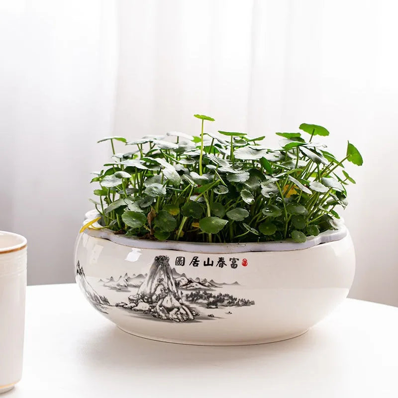 Jardinière céramique bleue | Elvyna