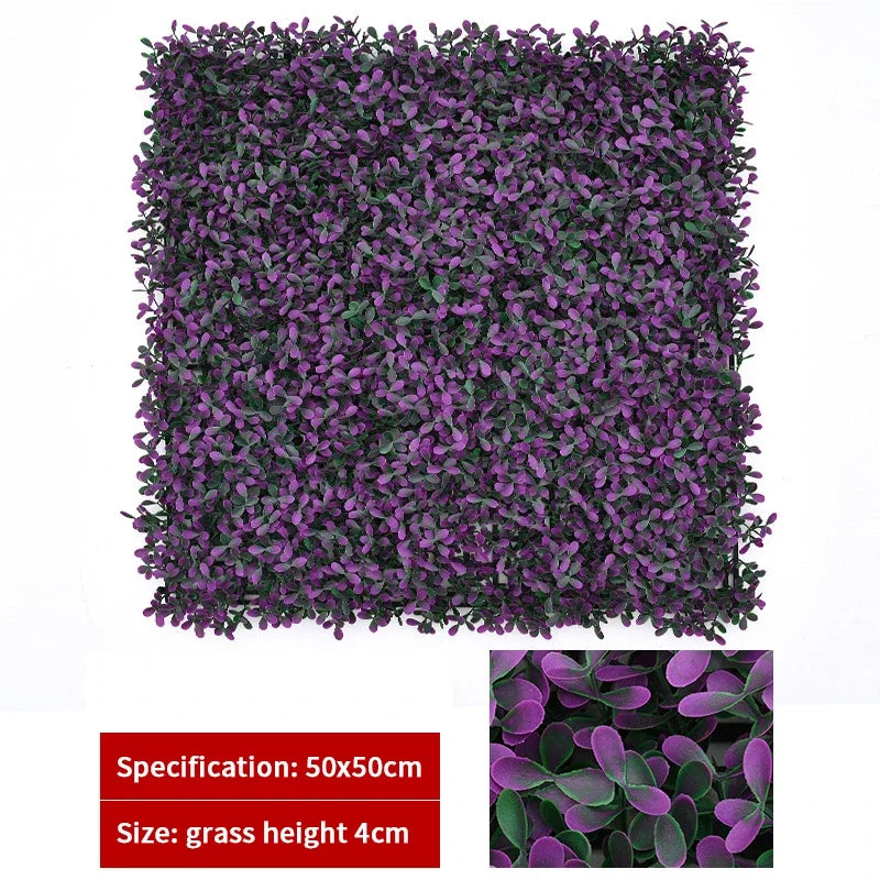 Mur végétal violet profond | originalité et élégance moderne