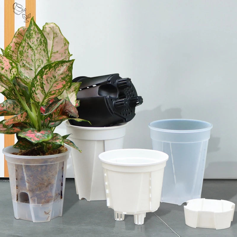 Jardinières blanches en plastique | Valyn