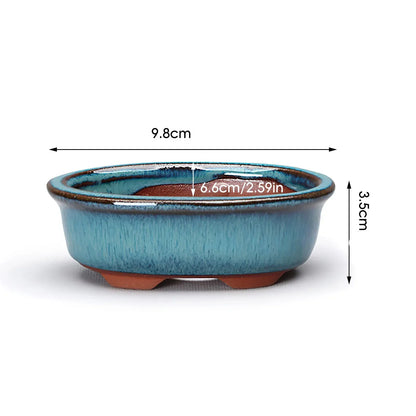 jardinière céramique bleue design | Valior