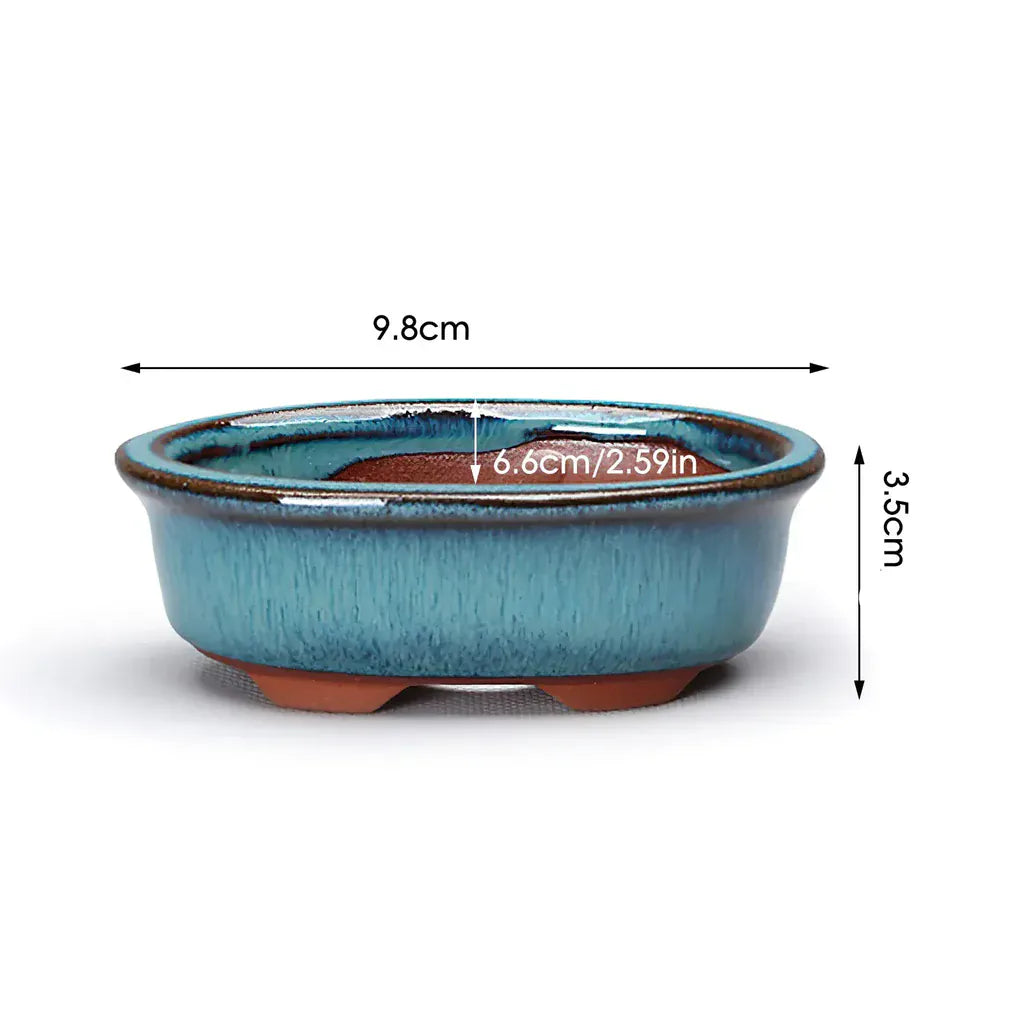 jardinière céramique bleue design | Valior