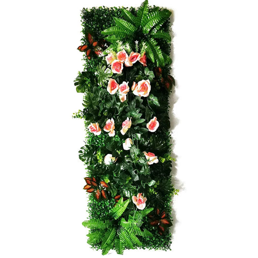 Mur végétal feuillage blanc et vert | design floral raffiné