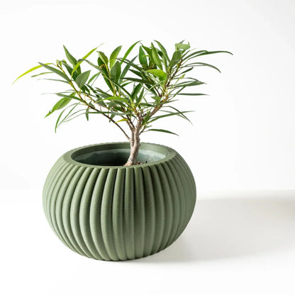 vase vert rainuré | Ardezia