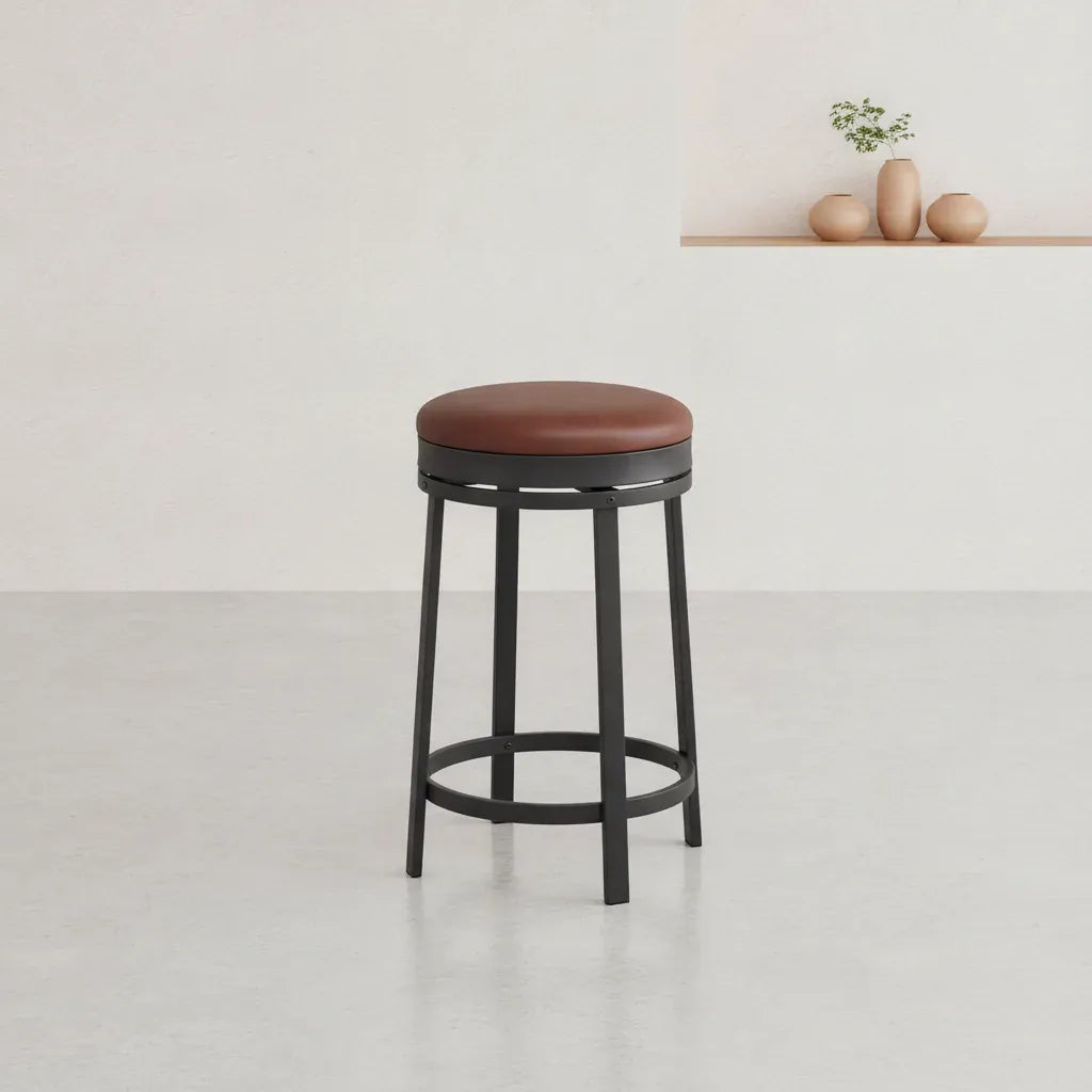 Garvee Lot de 2 Tabourets de Bar Pivotants Sans Dossier