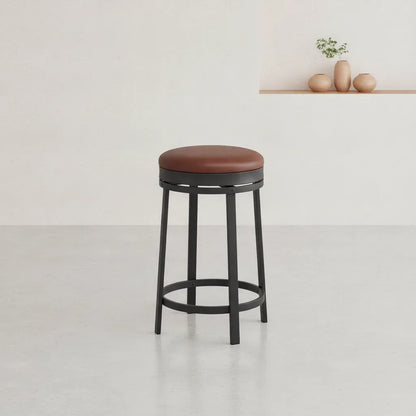 Garvee Lot de 2 Tabourets de Bar Pivotants Sans Dossier
